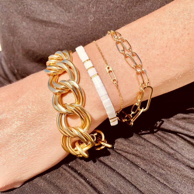 Bracelet Grosse Maille Or Le bracelet grosse maille